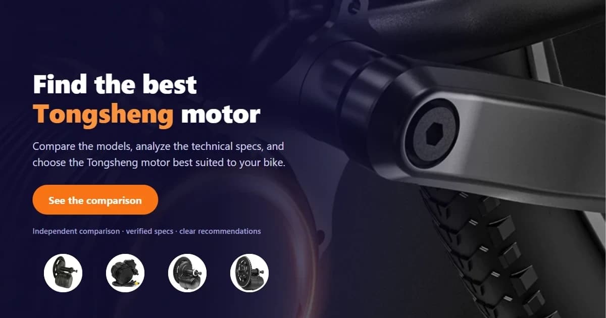 Comparison of Tongsheng mid-drive motors: find the best model for your e-bike