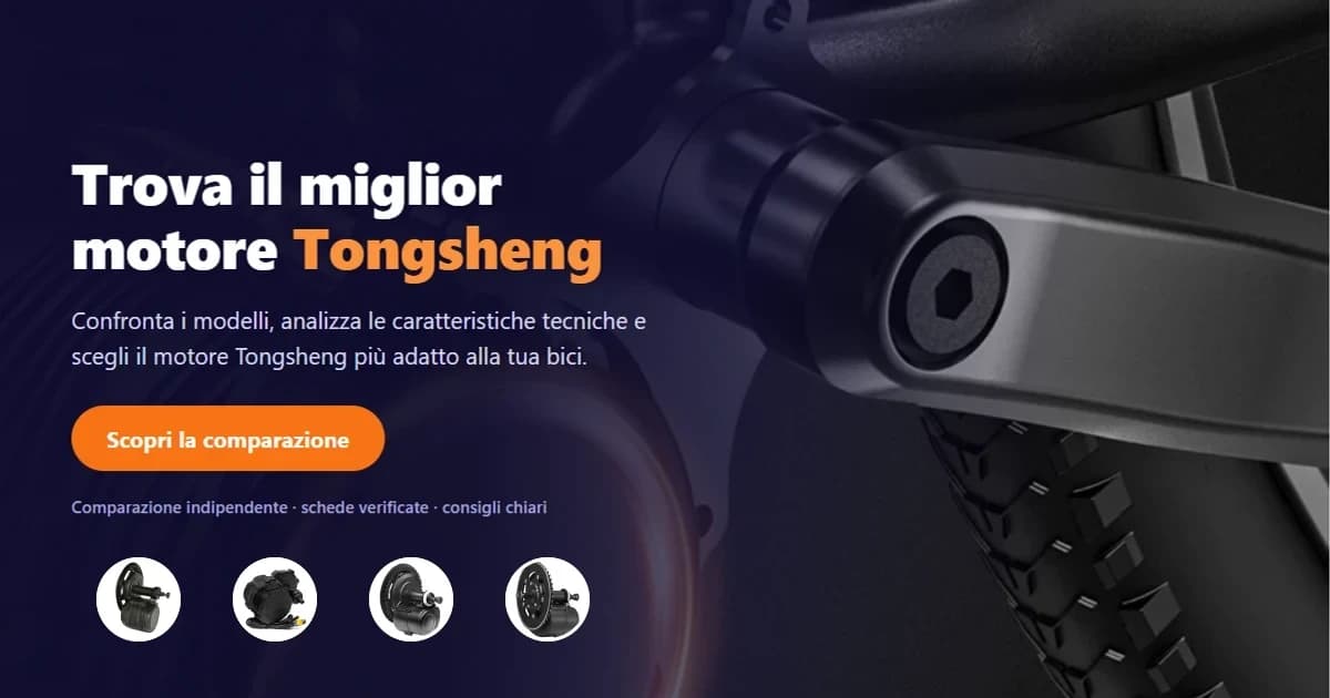 Comparazione dei motori a pedalata assistita Tongsheng: trova il modello migliore per la tua e-bike
