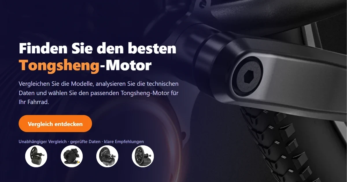 Vergleich der Tongsheng-Mittelmotoren: finden Sie das beste Modell für Ihr E-Bike