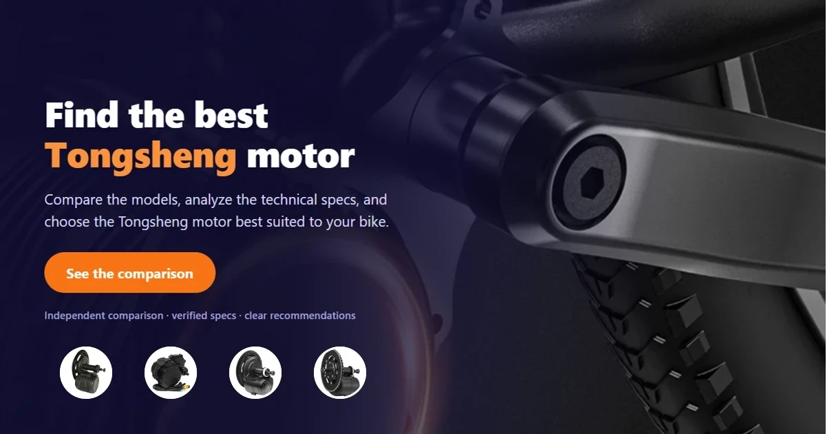 Comparison of Tongsheng mid-drive motors: find the best model for your e-bike