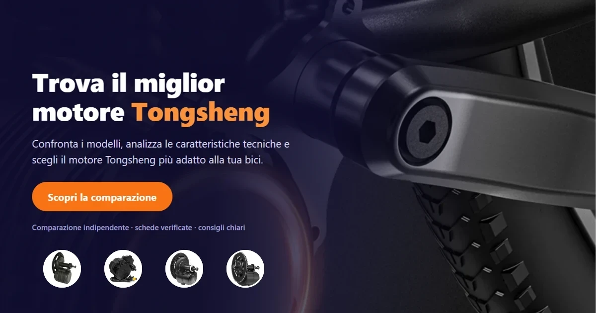 Comparazione dei motori a pedalata assistita Tongsheng: trova il modello migliore per la tua e-bike